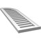 Ekena Millwork Quarter Round Top Right Surface Mount PVC Gable Vent w/ 2"W x 1-1/2"P Brickmould Frame, 12"W x 42"H GVPQR12X4202SF - alternate 2